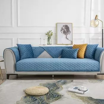 Плюшевый чехол для дивана, сплошной цвет, супер мягкая подушка для дивана в гостиной, современный простой нескользящий чехол для задней части дивана, полотенце может быть нестандартного размера 30X50 Pillowcase