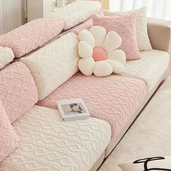 Плюшевый чехол для дивана, универсальный универсальный чехол для дивана с защитой от царапин, простой современный эластичный чехол для дивана S