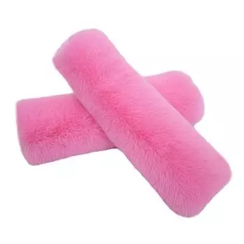 Плюшевый чехол на ремень безопасности автомобиля, регулируемые аксессуары для салона автомобиля, наплечная накладка на ремень безопасности для детей розовый