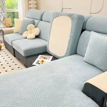 Плюшевый чехол на сиденье дивана для гостиной, эластичная подушка, угловой диван, 1/2/3/4-местный комплект однотонных чехлов Backrest Cover S серый