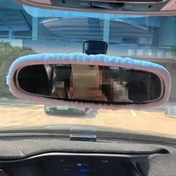 Плюшевый чехол на зеркало заднего вида автомобиля Милый чехол на зеркало заднего вида Новый мультяшный чехол на зеркало заднего вида 07