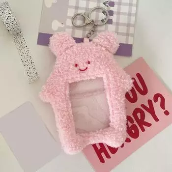 Плюшевый держатель для карт с мультяшным котом, стильный рюкзак, очаровательный брелок, декоративная крышка для карт, студенческий подарок, аксессуары белый