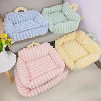 Плюшевый диван с большими глазами, квадратный питомник для домашних животных, кровати для собак для больших собак, зимняя теплая кровать для кошек, портативная будка для собак, коврик для домашних животных, аксессуары для собак 40x50cm