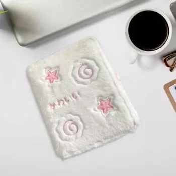 Плюшевый фотоальбом 3-дюймовый держатель для хранения фотокарт Kpop 6-луночный переплет мини-карта