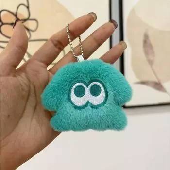 Плюшевый кальмар Милый монстр Брелок Очаровательная мягкая игрушка Шарм для сумки 8 см Blue Bead