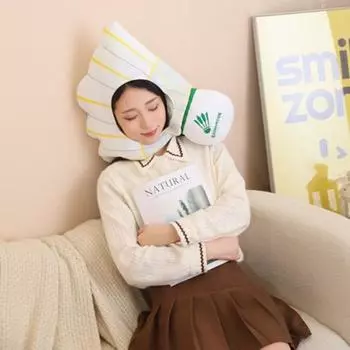 Плюшевый капюшон, головной убор для бадминтона для мальчиков и девочек, мультяшный спортивный дышащий реквизит для фотосъемки, мягкий материал, удобная посадка, принадлежности для карнавальных ролевых игр и вечеринок белый