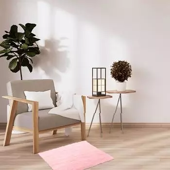 Плюшевый ковер, украшение для гостиной, пушистый ковер, толстые ковры для спальни, противоскользящие напольные мягкие коврики для отдыха, однотонные большие ковры для пола One Size светло-фиолетовый