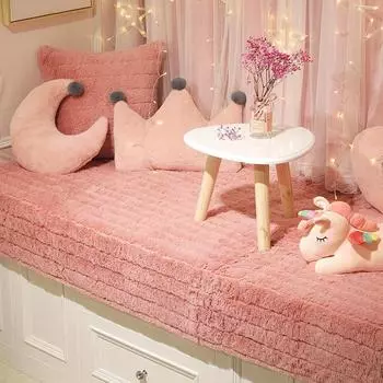 Плюшевый коврик для эркера, оконный коврик, тканевый пасторальный коврик для эркера, татами, утолщенный нескользящий балконный коврик 70*70