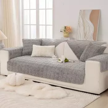 Плюшевый коврик для дивана с сеткой «Тысяча птиц», нескользящий чехол для дивана, всесезонный универсальный чехол для дивана, утолщенный чехол для гостиной, декор для дивана 70x70cm 1pcs