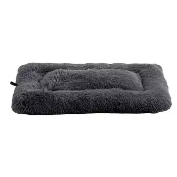 Плюшевый коврик для собачьей конуры - мягкий и для всех домашних животных, кровать для домашних животных, плюшевый и удобный коврик для собак, теплый и толстый коврик для собак, светло-серый