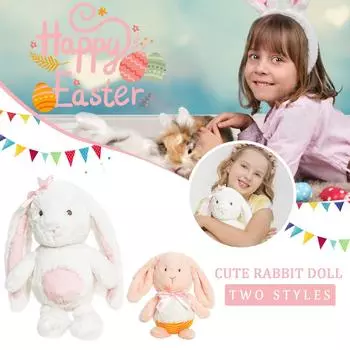 Плюшевый кролик, игрушки, обнимающийся кролик, милые и симпатичные друзья для мальчиков и девочек, подарок на Пасху на день рождения One Size розовый