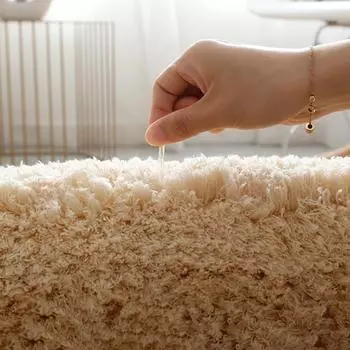 Плюшевый круглый ковер для пола в гостиной, скандинавский круглый коврик, плюшевый коврик для комнаты, мохнатый коврик для декора комнаты, молитвенный коврик Tapetes De Quarto Diameter 60cm