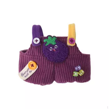 Плюшевый кукольный комбинезон из хлопка, одежда своими руками, аксессуары, одеваемся, очаровательный наряд 15cm eggplant