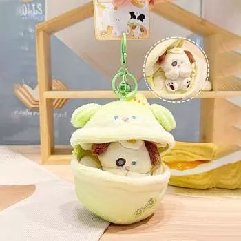 Плюшевый кулон-брелок Пушистый плюшевый зверек Креативный мини-пудель