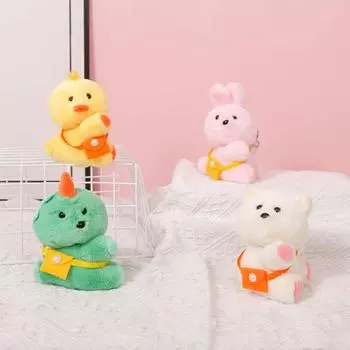 Плюшевый кулон с мультяшным животным, милый цыпленок, кролик, медведь, кукла-динозавр, плюшевая мягкая игрушка Rabbit