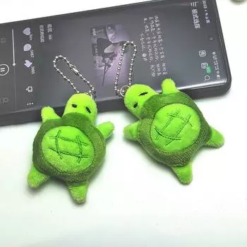 Плюшевый кулон в стиле Fresh Style, подарок на выпускной для студентов, зеленая подвеска в виде черепахи зелёный