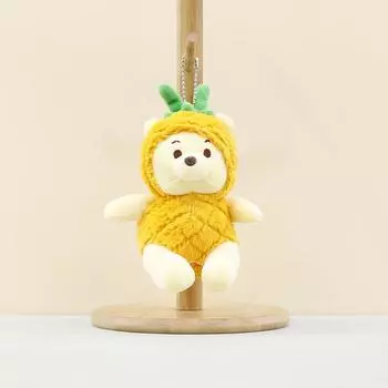 Плюшевый кулон в виде ананасового медведя, уникальная очаровательная игрушка 15 см для ключей, сумок и