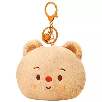 Плюшевый медведь кошелек для монет пушистый медведь брелок мягкий с колокольчиком для сумки рюкзака 1