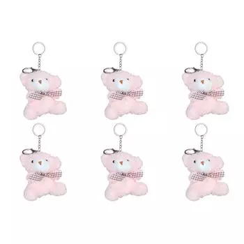 Плюшевый медведь куклы брелок милый мультфильм женщины девушки сумка кулон подарки(розовый) *Великобритания