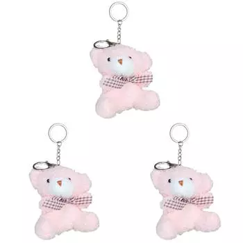 Плюшевый медведь куклы брелок милый мультфильм женщины девушки сумка кулон подарки(розовый) *Великобритания