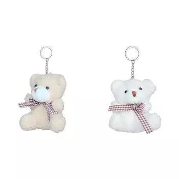 Плюшевый медведь куклы брелок милый мультфильм женщины девушки сумка кулон (Светло-коричневый)