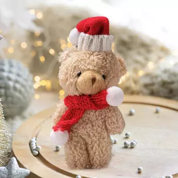 Плюшевый медведь, рождественский медведь, обнимающийся елочный декор, кукла для мальчиков brown bear red scarf