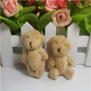 Плюшевый мишка кукла 6 см длиной волосатый шарнирный медведь DIY креативный материал для изготовления ювелирных изделий ручной работы многоцветный 6cm светло-коричневого