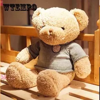 Плюшевый мишка, плюшевая игрушка, милый медведь, кукла, детский обнимающий медведь, спальная подушка для девочки, лучший друг, подарок на день рождения, кукла, каваи 35CM