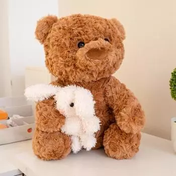 Плюшевый мишка Тедди с куклой-кроликом, мягкая игрушка для снятия стресса M