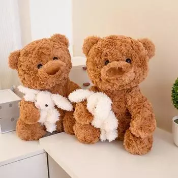 Плюшевый мишка Yousheng с куклой-кроликом, мягкая игрушка для снятия стресса, поддержка поясницы, очаровательная подушка в виде плюшевого мишки, подарок для подруги, детей M