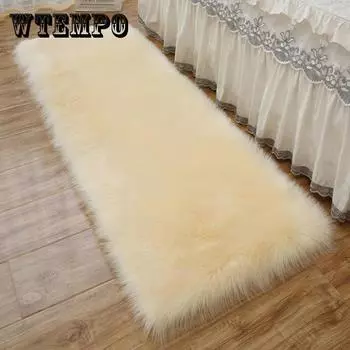 Плюшевый мягкий ковер из овчины для спальни, имитация прикроватного коврика, ковер для гостиной, диванная подушка, белые коврики, красный меховой ковер для гостиной 40*60cm
