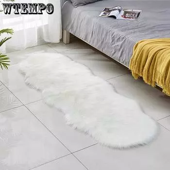 Плюшевый мягкий ковер из овчины, ковер для спальни, гостиной, матрас из искусственной шерсти, диван, матрас, белый ковер