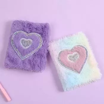 Плюшевый мультфильм милый дневник тетрадь блокнот бумага высокого качества фиолетовый