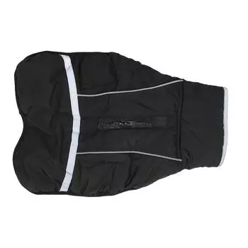 Плюшевый ошейник для домашних животных, теплая куртка из хлопка, светоотражающая, водонепроницаемая, свободная, для собак, осень-зима, для маленьких XL чёрный