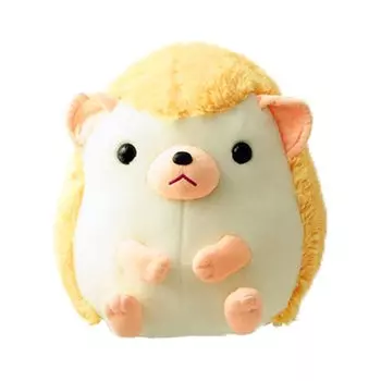 Плюшевый ёжик GPT Милый кремово-жёлтый [Suitcase Company] Игрушка, Подарок, Подушка, Животное, Дети, Мягкий, Большой,