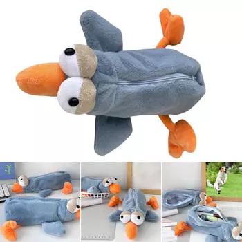 Плюшевый пенал на молнии, креативные легкие сумки, канцелярские принадлежности с животными