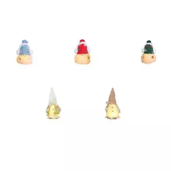 Плюшевый рождественский гном со светом, светящаяся кукла Санта Рудольф, подарок на день рождения из ткани со шляпой для украшения дома на праздник, рождественский декор для дома One Size