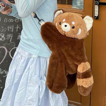 Плюшевый рюкзак с пандой, подарок, повседневный кошелек на плечо для походов, кемпинга, дня рождения S