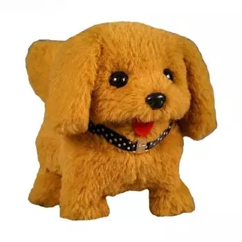 Плюшевый щенок электронная интерактивная игрушка ходячий лающий виляющий хвостом щенок детский подарок на Рождество и Хэллоуин Плюшевый щенок ele жёлтый