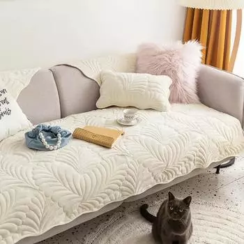 Плюшевый серый угловой чехол для дивана L-образный чехол для дивана, шезлонга, нескользящее сиденье, кресло, чехол для дивана, современные диваны для гостиной 70x70cm 1pcs