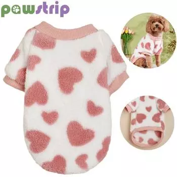 Плюшевый свитер для собак для маленьких и средних собак, теплая мягкая куртка для кошек, пальто для щенков, милая плюшевая одежда для бульдога и чихуахуа, поставка для собак XS
