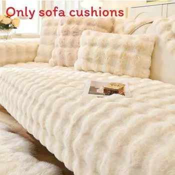 Плюшевый теплый чехол для дивана, нескользящие наволочки для подушек, зимний, быстро нагревающийся, декор, мебель 90*160cm