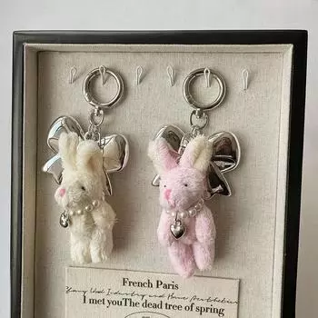 Плюшевый жемчужный кролик брелок Kawaii Heart Bear рюкзак Декор подвесной аксессуар Style B