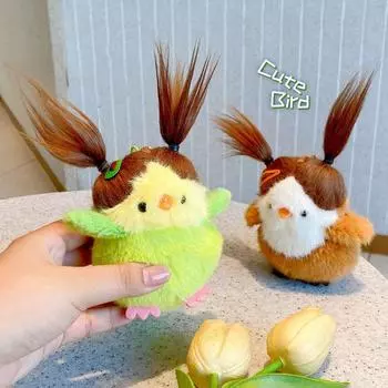 Plushies Toys Plush Bird Key Ring Plush Doll Bag Pendant Lovely Stuffed Animal Doll Kids Style-C