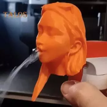 Плюющийся Ptysis Spray Bottle Head 3D Printed Women Head Mist Spraying Bottle Nozzle Connector Смола Фигурка Украшение Орнамент красный