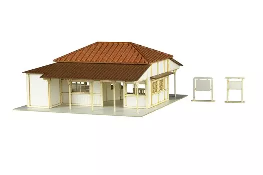 PM Office A PLUM Station Building Paper Kit MS082 1/150 (Железная дорога Коминато)