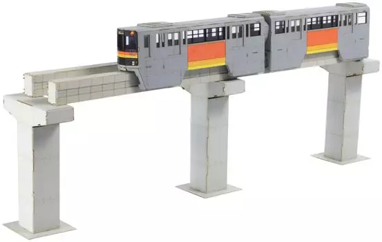 PM Office A PLUM Tama Urban Monorail 1000 Series Set Paper Kit MS091 1/150 2-Car