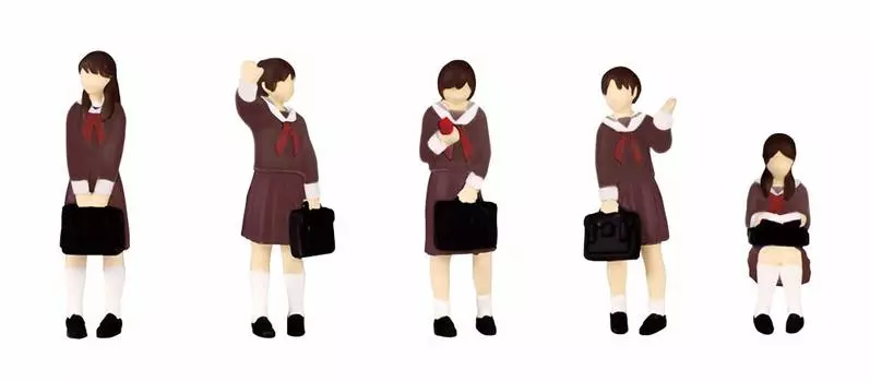 PM Office A Super Mini Figure 7 Sailor Suit Set 2 of That Day Scale PVC Painted Complete Figure MS046 1/80 1/80