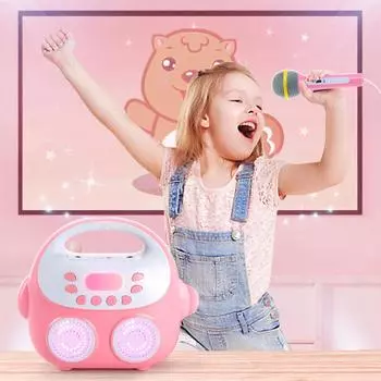 PN-22 Singing Machine Портативная караоке-машина для взрослых и детей с микрофоном синий