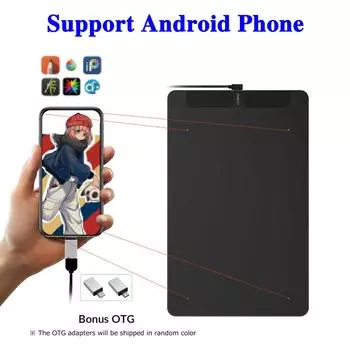 PNBOO PN1060 Графический планшет Цифровой планшет для рисования с 8192 уровнями чувствительности к давлению 5080LPI чёрный